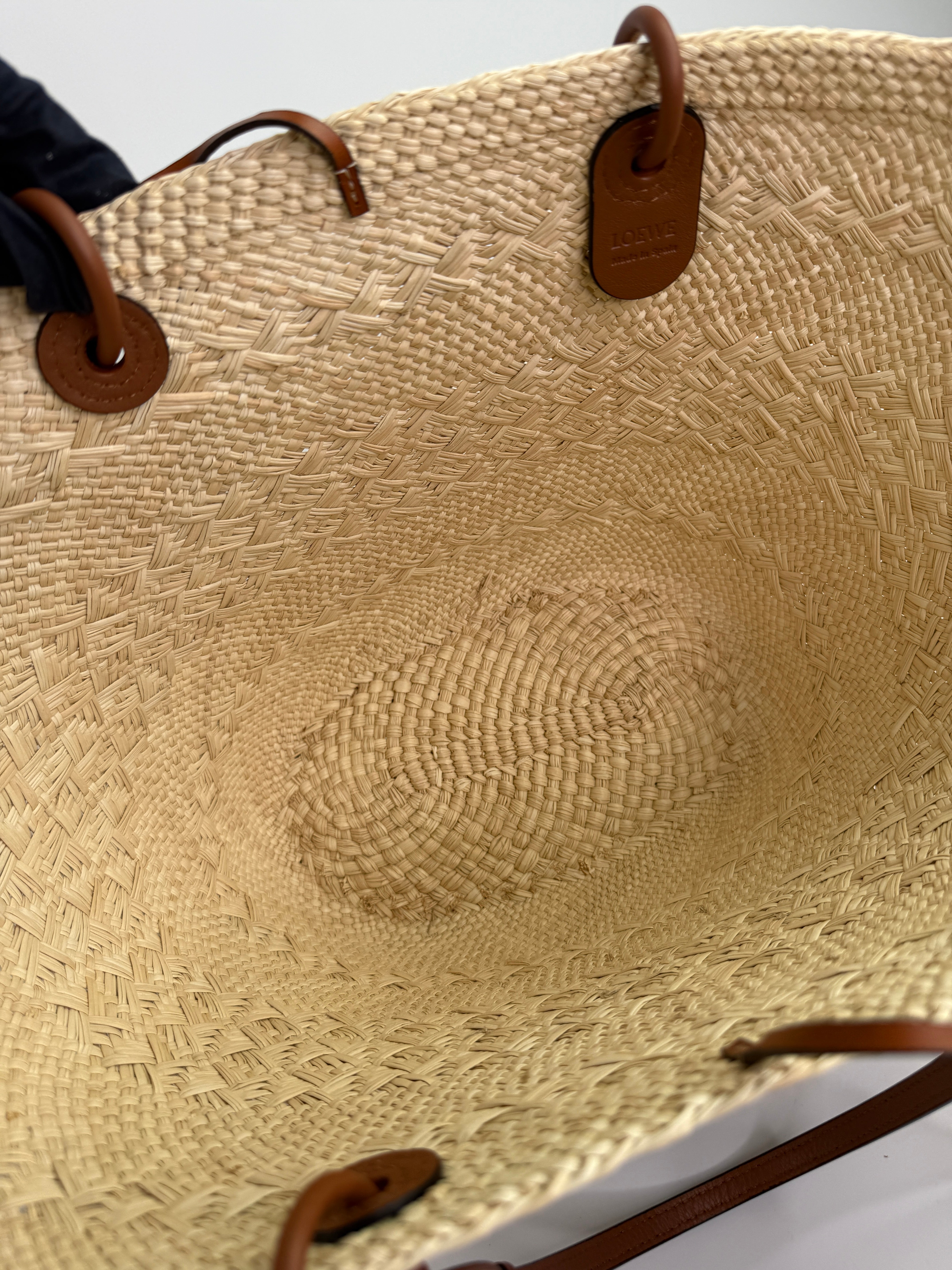 Celine Teen Classic Panier in Palm leaves and Calfskin