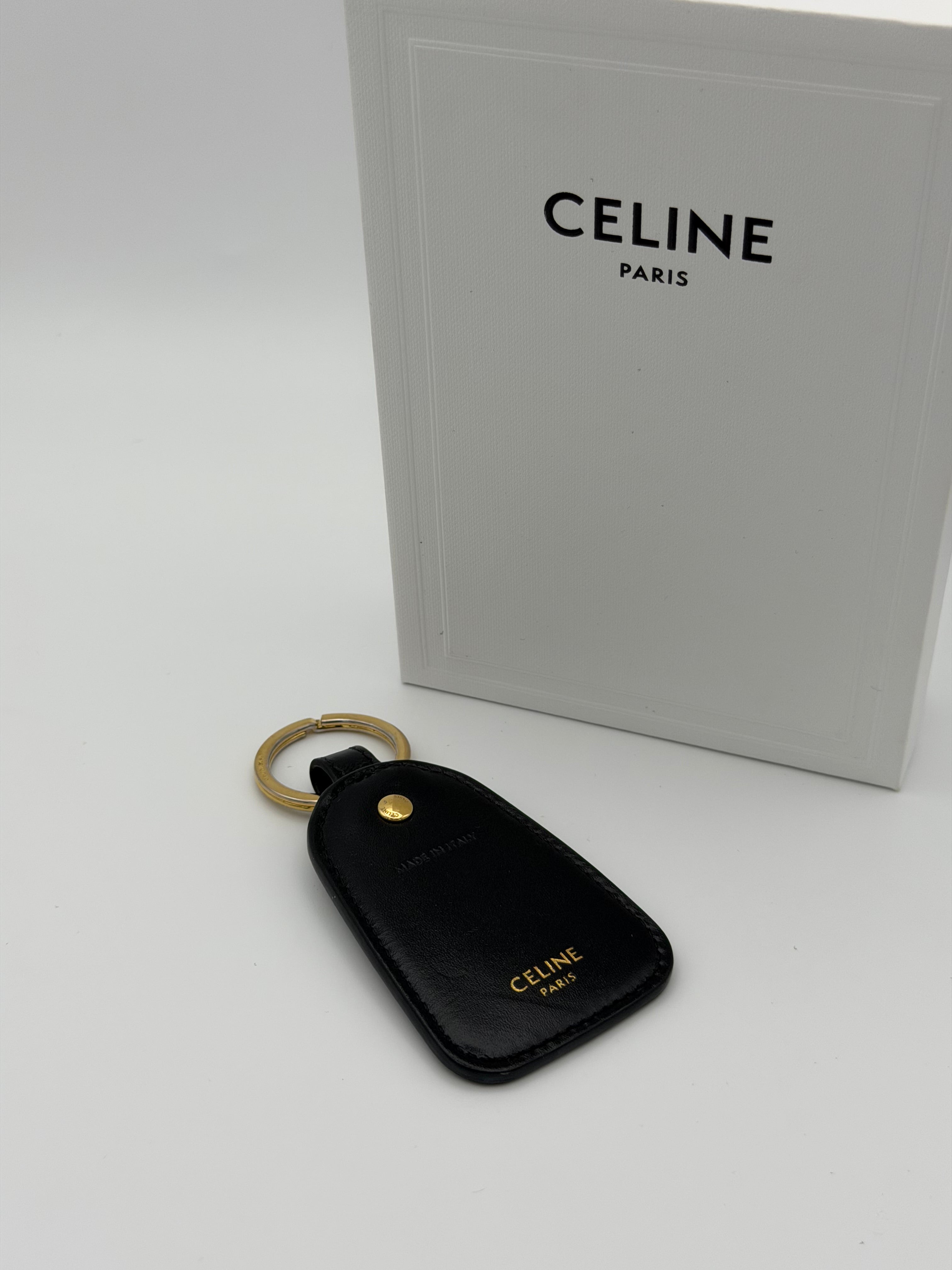 Celine Key Holder In Triomphe Canvas With Gold Hardware. Authentic and preloved in excellent condition