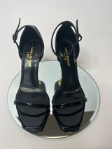 Saint Laurent Black Opyum Sandals (Size 37.5 /UK 4.5 )