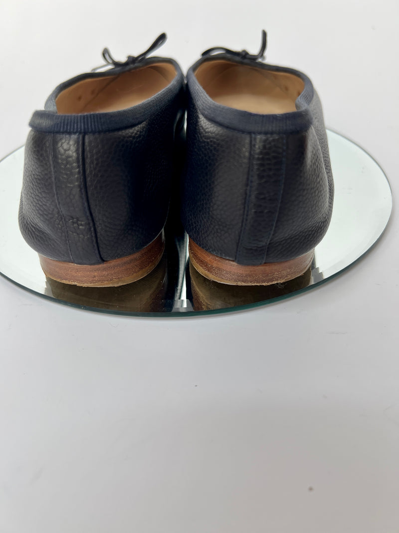 Chanel Navy Ballet Flats (Size 40.5 /UK 7.5)