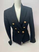 Balmain Black Double Breasted Blazer (Size FR40/ UK 10)