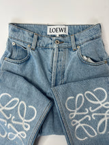 Loewe Anagram-Embroidered Straight-Leg Jeans (Size 36FR / UK 8 )