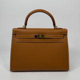 Hermès Kelly 32 Gold Sellier Epsom Leather With GHW