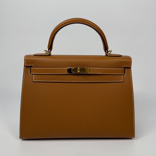 Hermès Kelly 32 Gold Sellier Epsom Leather With GHW