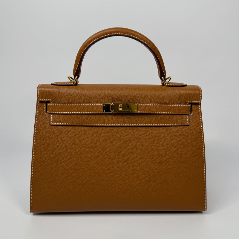 Hermès Kelly 32 Gold Sellier Epsom Leather With GHW