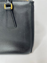 Prada Small Galleria Bag In Black Saffiano Leather