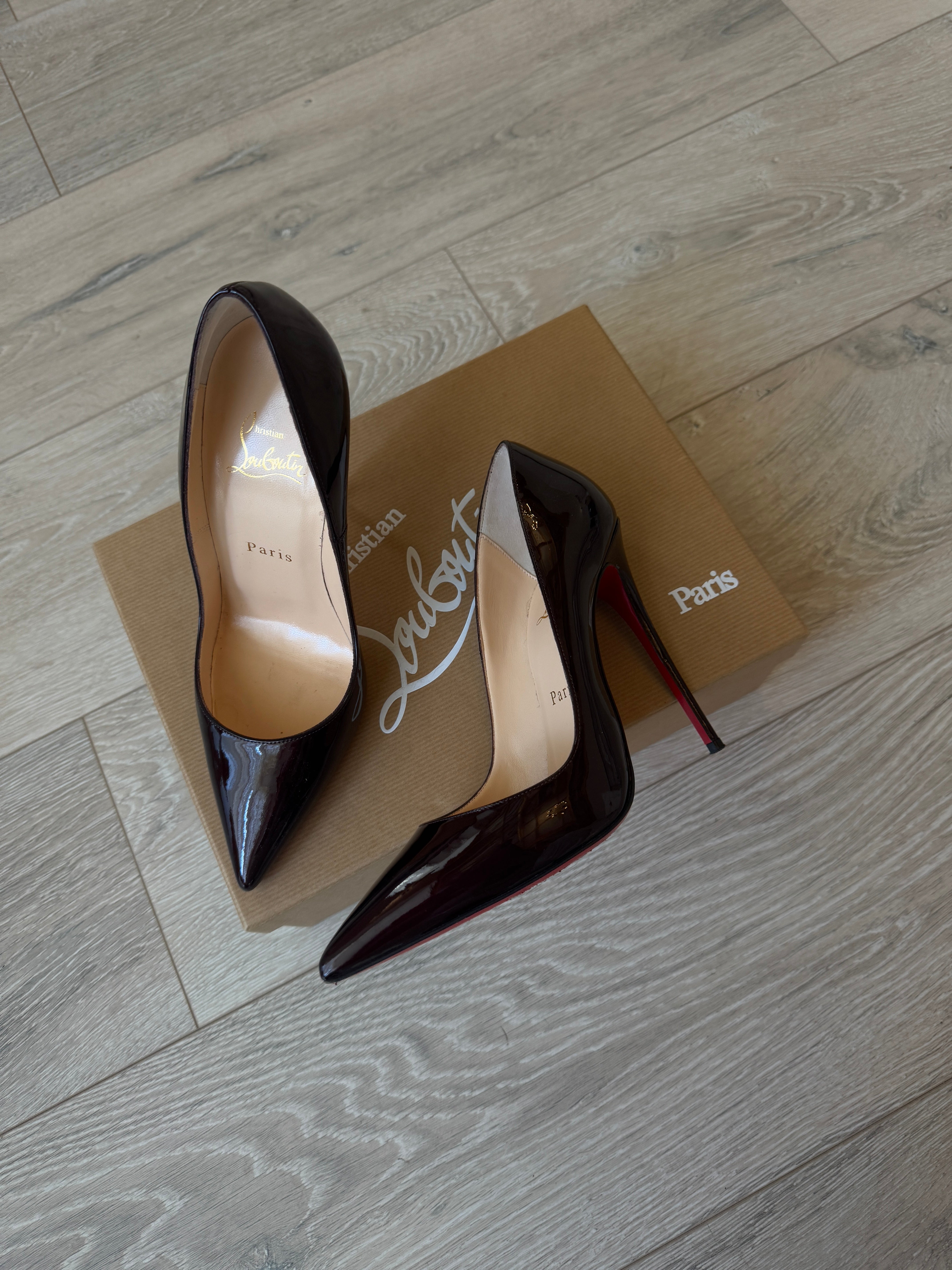 Christian Louboutin So Kate 120 In Rouge Noir  (Size 37.5/UK4.5)