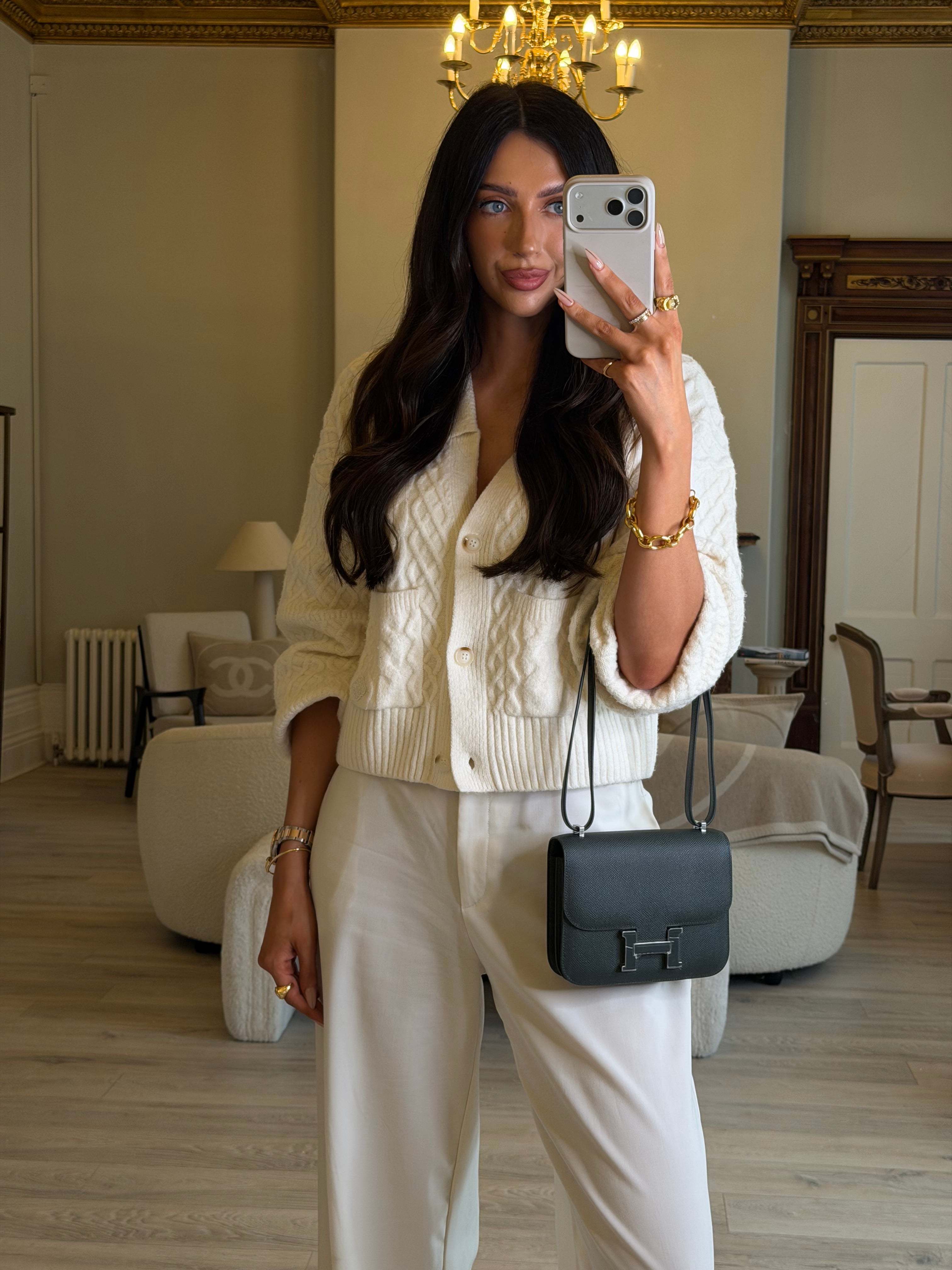 Hermès Constance 18 In Vert Mangrove Epsom Leather With Lacquered Hardware new condition authentic and preloved 