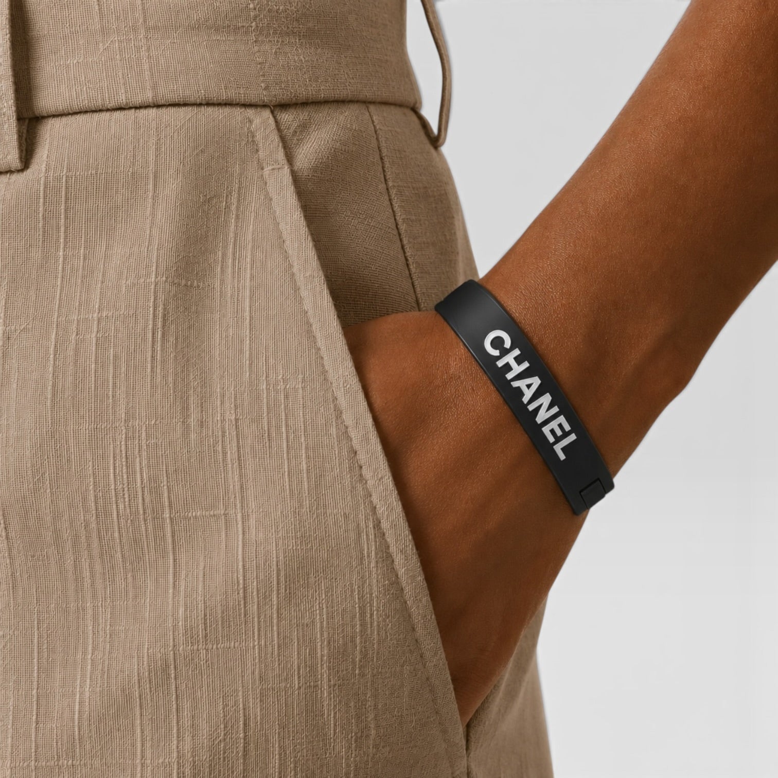 Chanel CC Rubber Bracelet