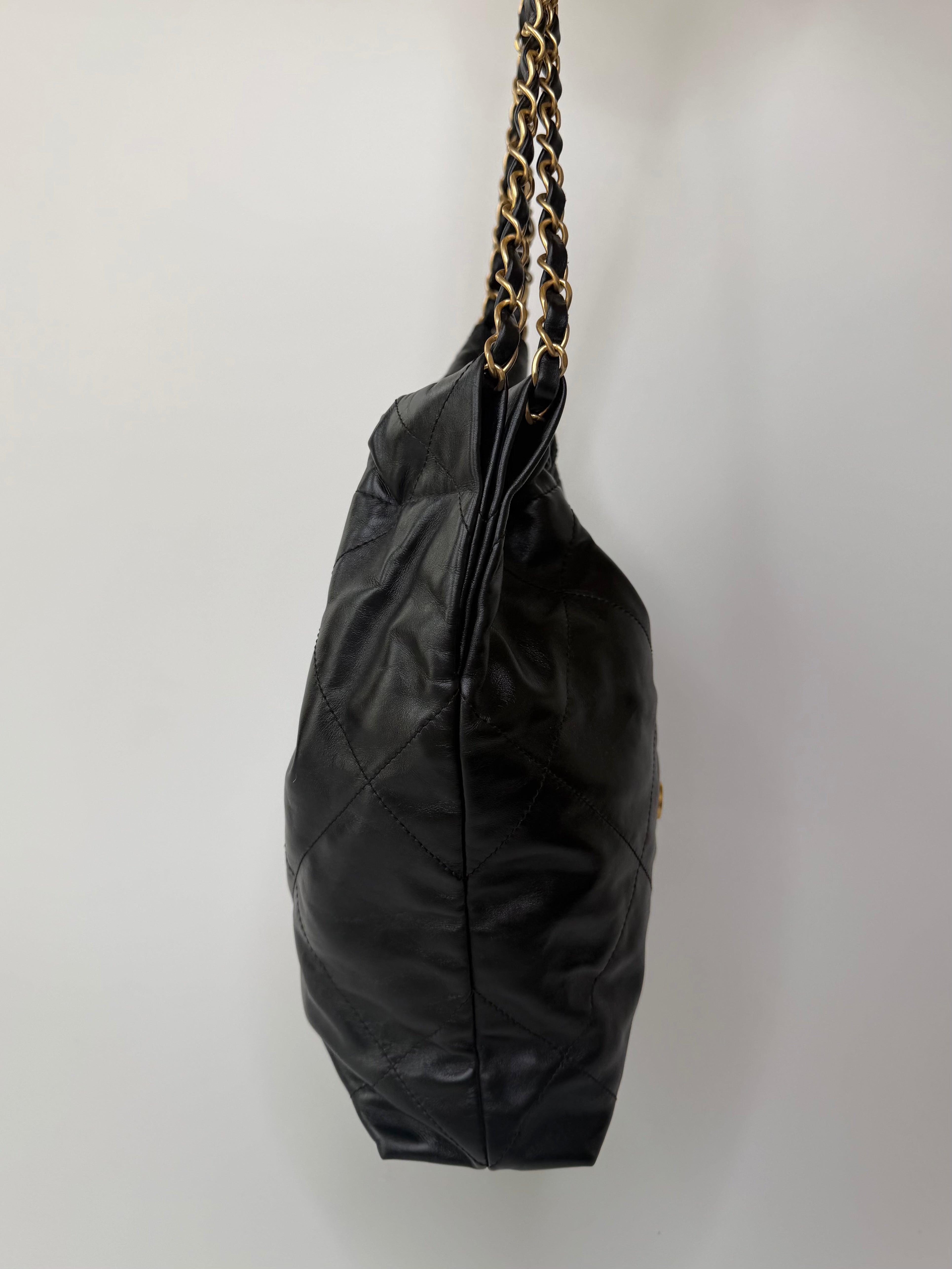 Leather With Aged Gold Hardware in excellent condition 100% authentic and preloved