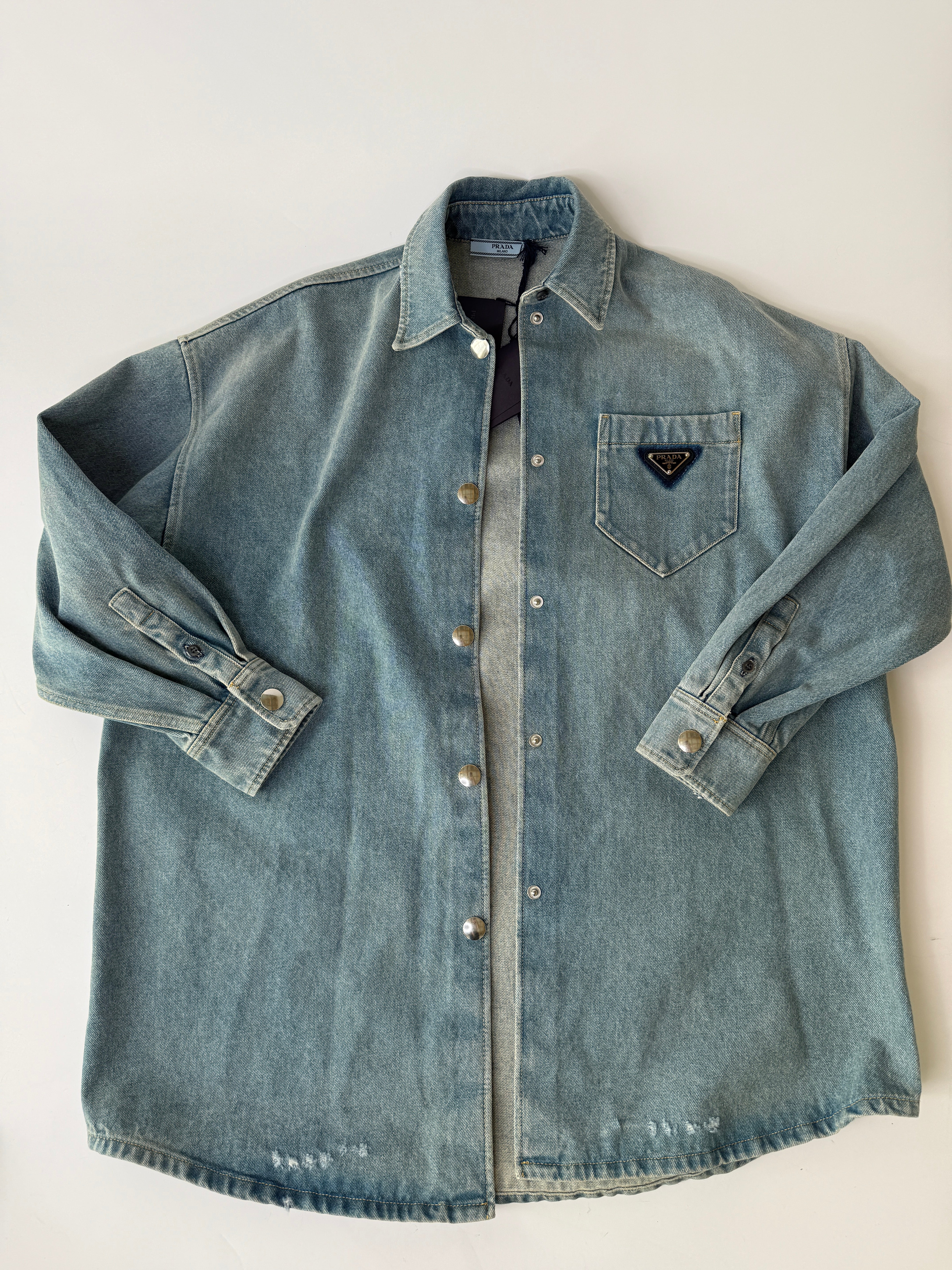 Prada Oversized Denim Shirt Dress (Size 38/UK6)