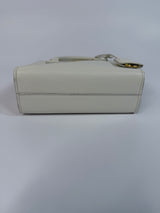 Prada Mini Tote In White Saffiano Leather