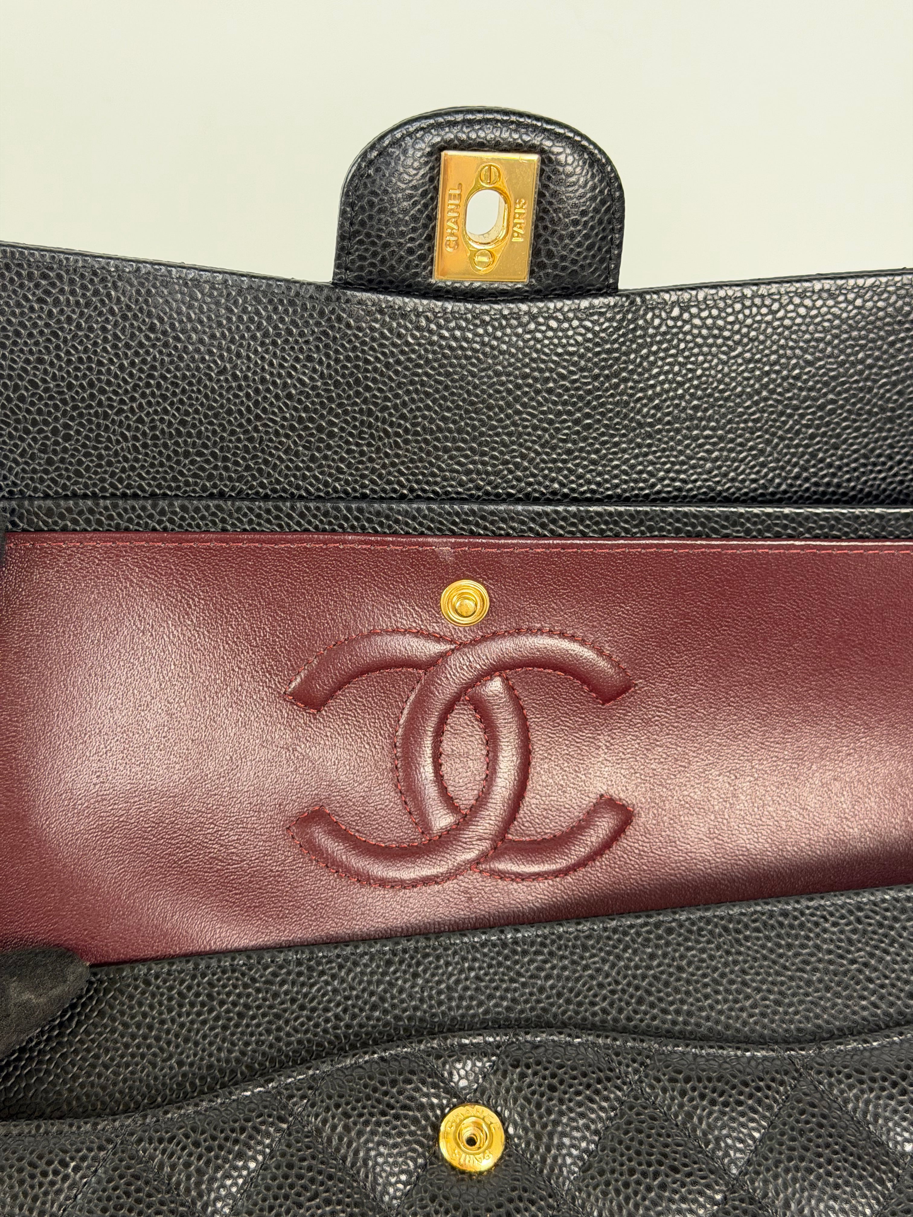 *Luxe Top Pick* Chanel Medium Classic Double Flap Black Caviar Gold Hardware