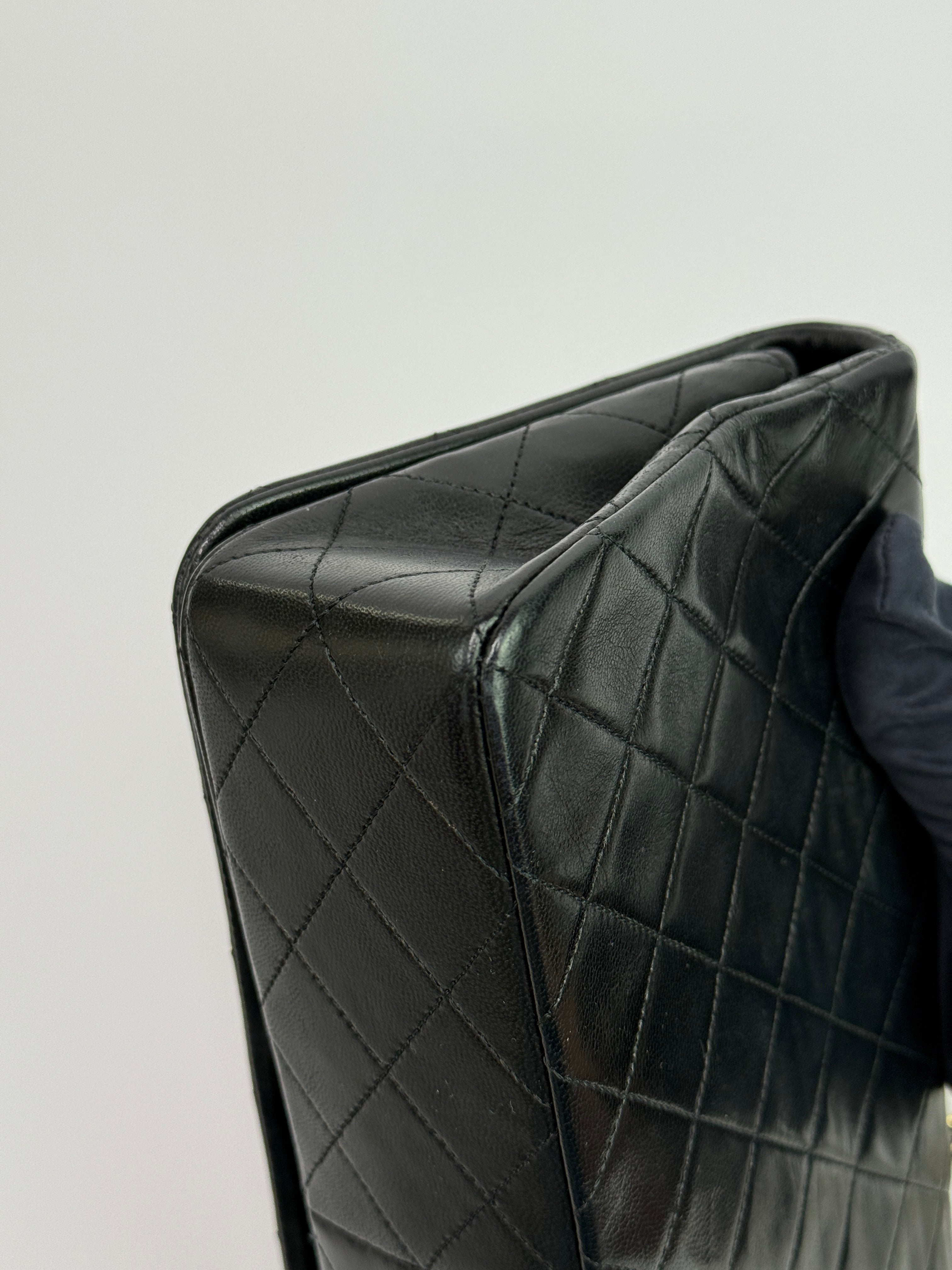 Chanel Vintage Black Lambskin Flap Bag