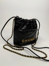 Chanel 22 Mini Bag Black Calfskin With GHW