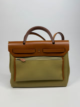 Hermès Herbag 31 Zip Retourne Poussiere / Fauve With GHW