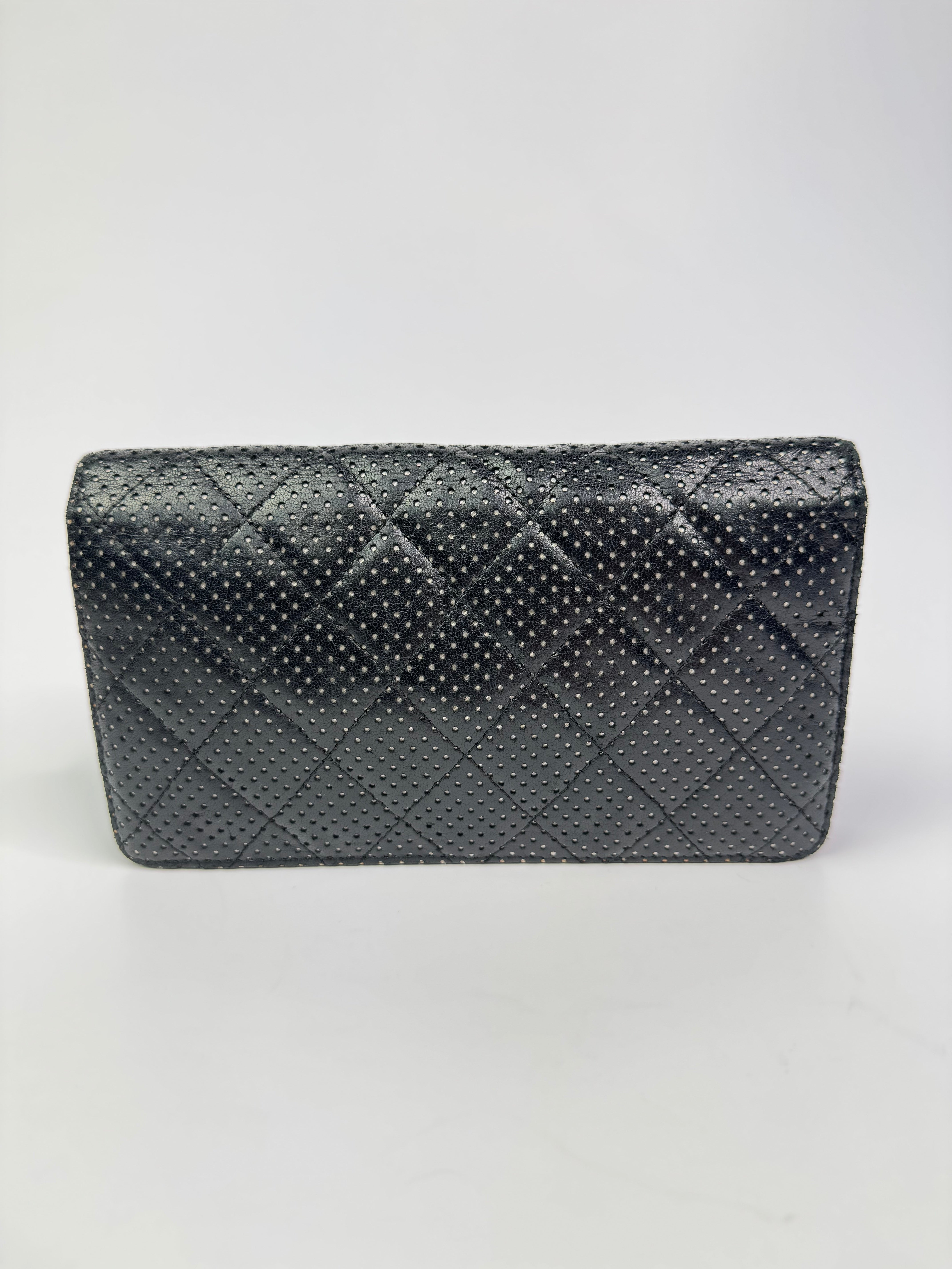 Chanel Wallet On Chain In Black Perforated Lambskin Silver Hardware
Pre Loved & Authentic