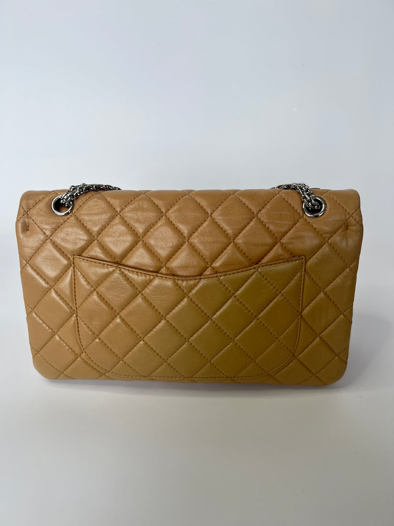 Chanel Beige Coated Lambskin Re Issue Flap Bag