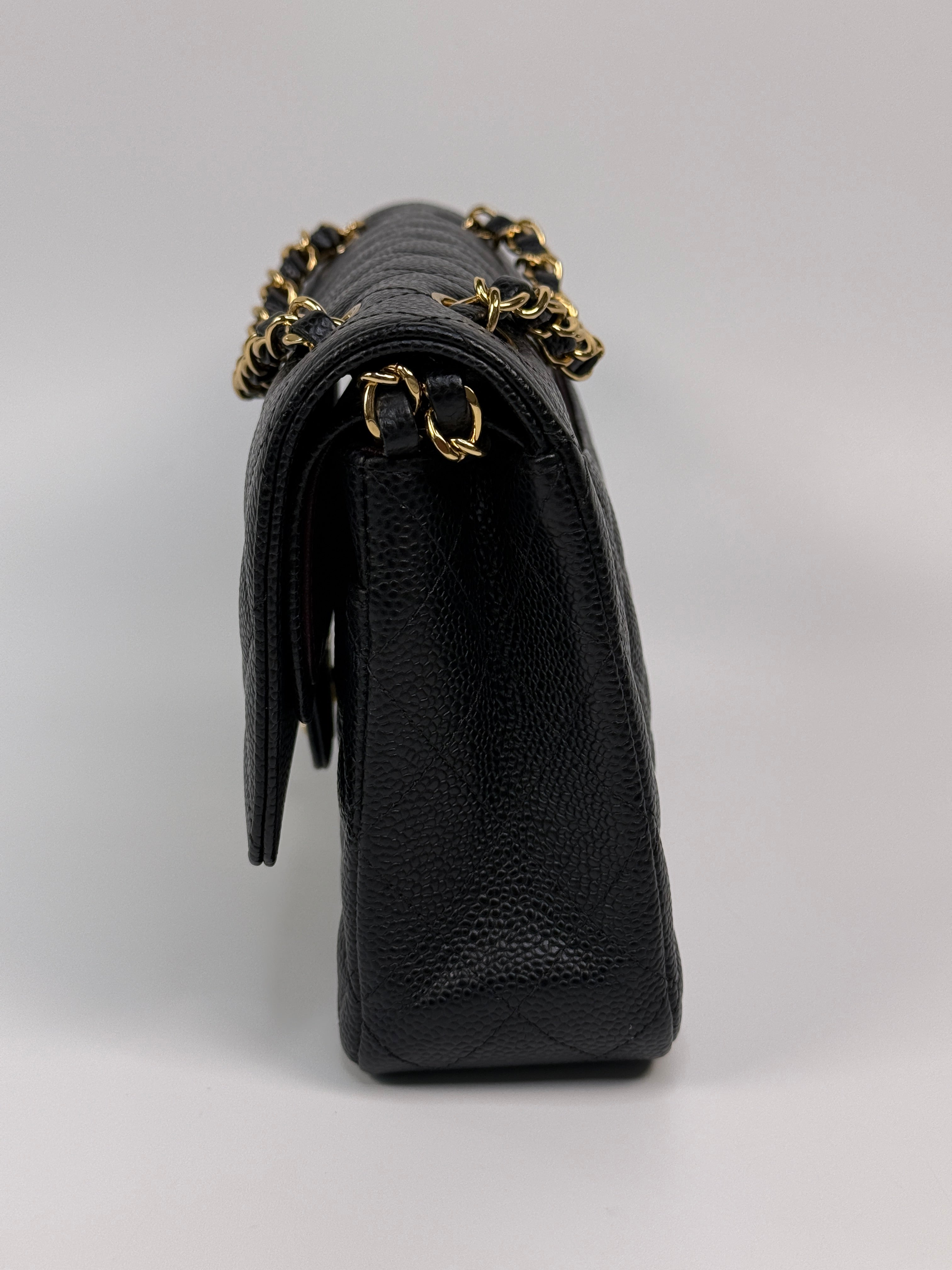 Chanel Medium Classic Double Flap In Black Caviar With Gold Hardware
Authentic Pre Loved Verified by Luxe Cheshire Trusted Designer resale