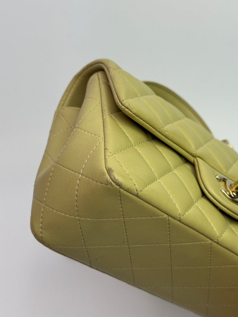 Chanel Mini Rectangle Flap Bag In Pistachio Green Lambskin With GHW