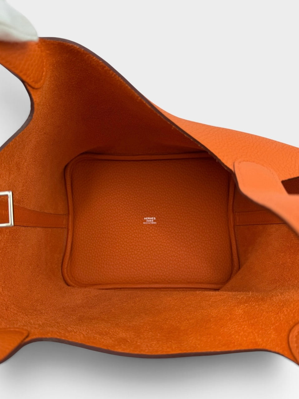 Hermès Picotin 22 In Orange Clemence Leather With Palladium Hardware