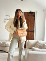 Chanel Beige Coated Lambskin Re Issue Flap Bag