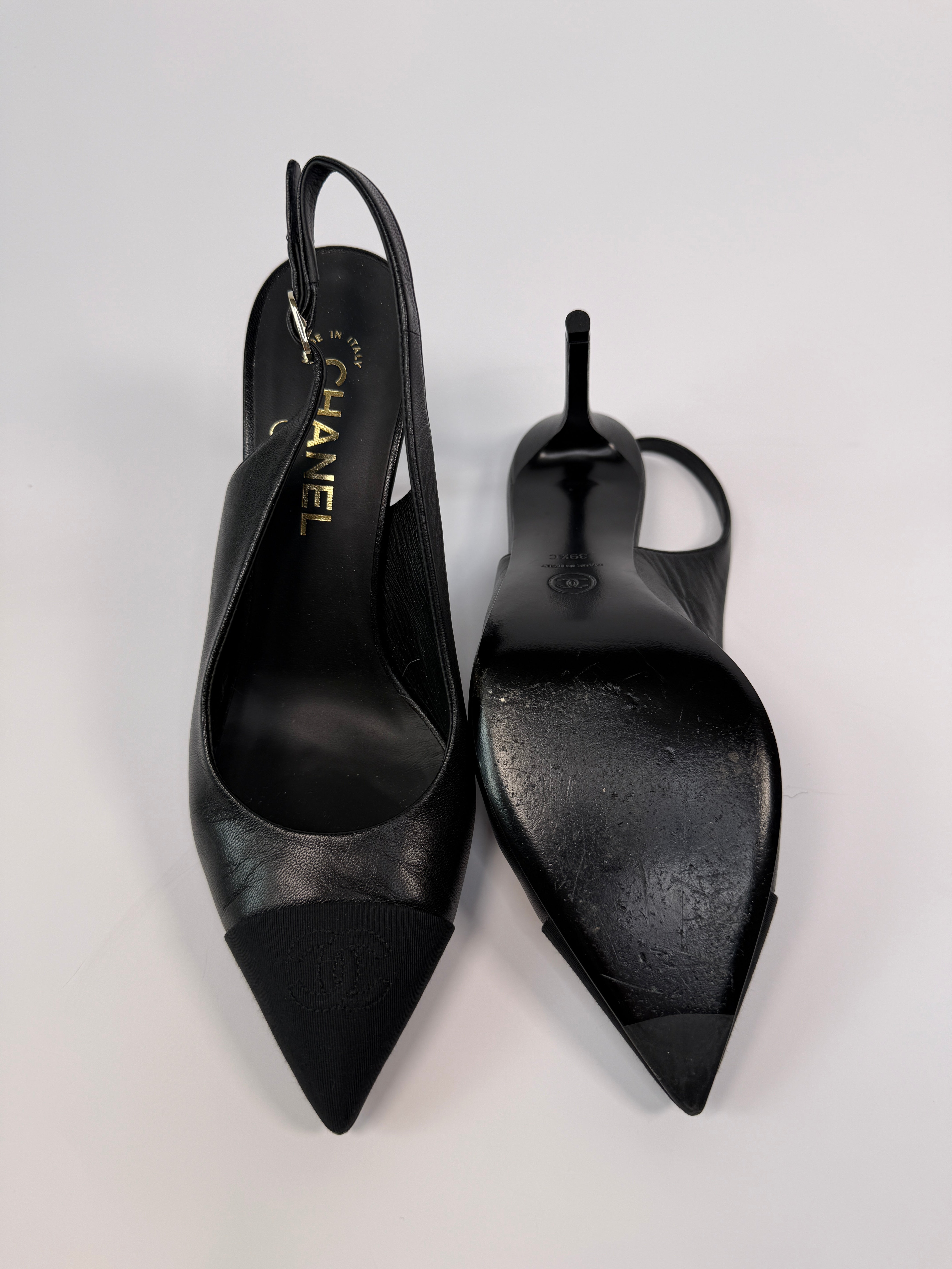 Chanel Slingback Heels (Size 39.5/UK6.5)