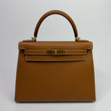 Hermès Kelly 28 Gold Sellier Epsom Leather With GHW