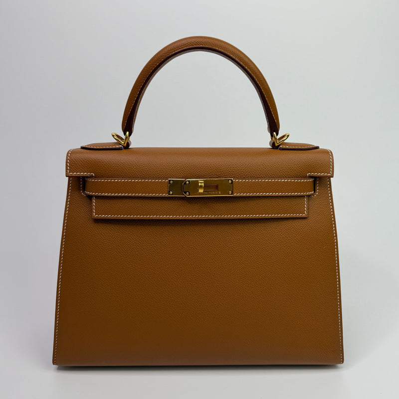 Hermès Kelly 28 Gold Sellier Epsom Leather With GHW