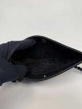Chanel Satin Crystal Camellia Evening Bag
