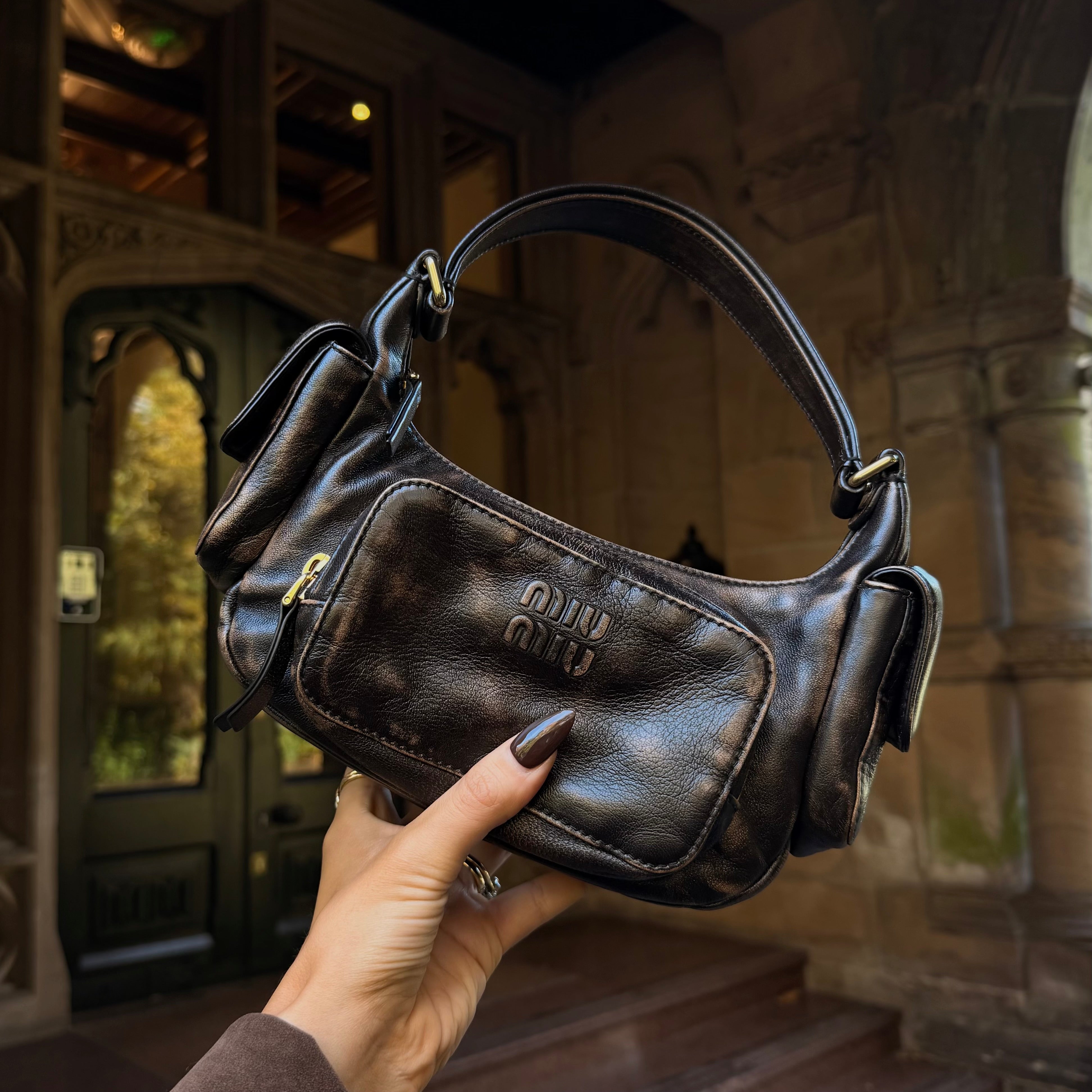 Miu Miu Pocket Nappa Leather Bag