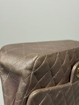 Chanel Iridescent Rose Medium Classic Double Flap With GHW