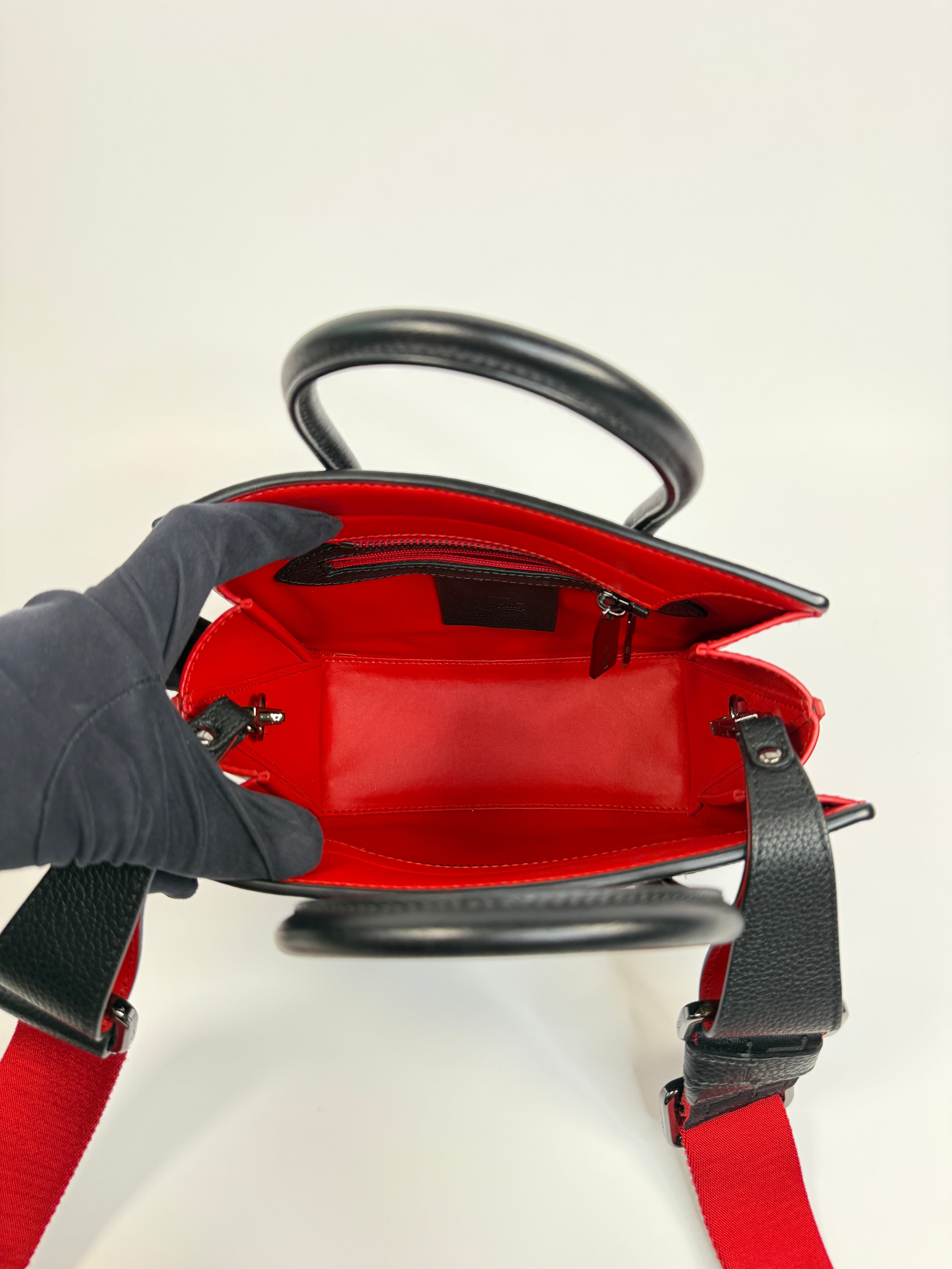 Christian Louboutin Mini Paloma Camo Jacquard Satchel Bag In Green and Black. Authentic, pre loved and excellent condition.