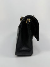 Chanel Small Classic Double Flap In Black Caviar Leather With GHW