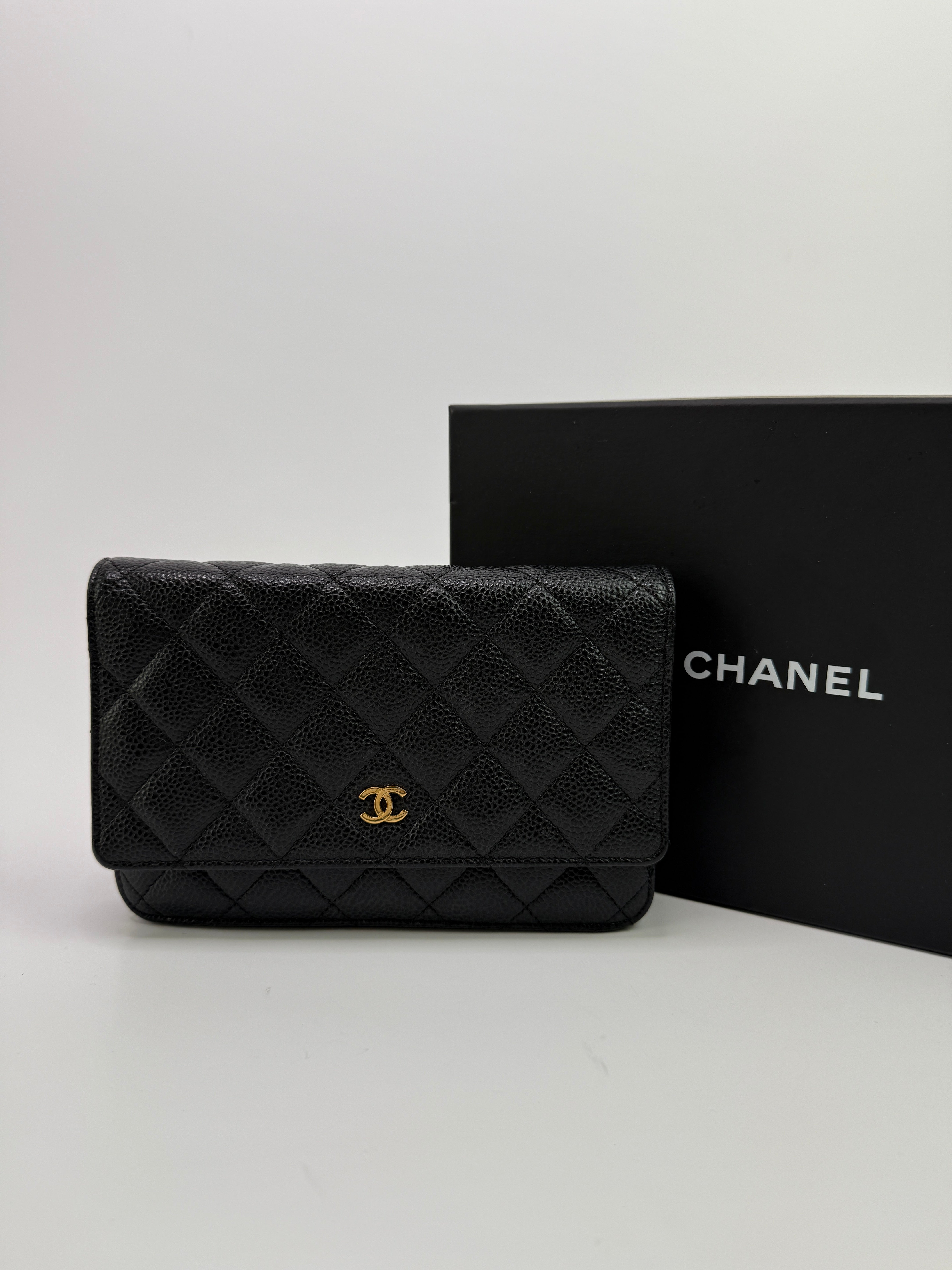 Chanel Wallet On Chain Black Caviar Leather With GHW