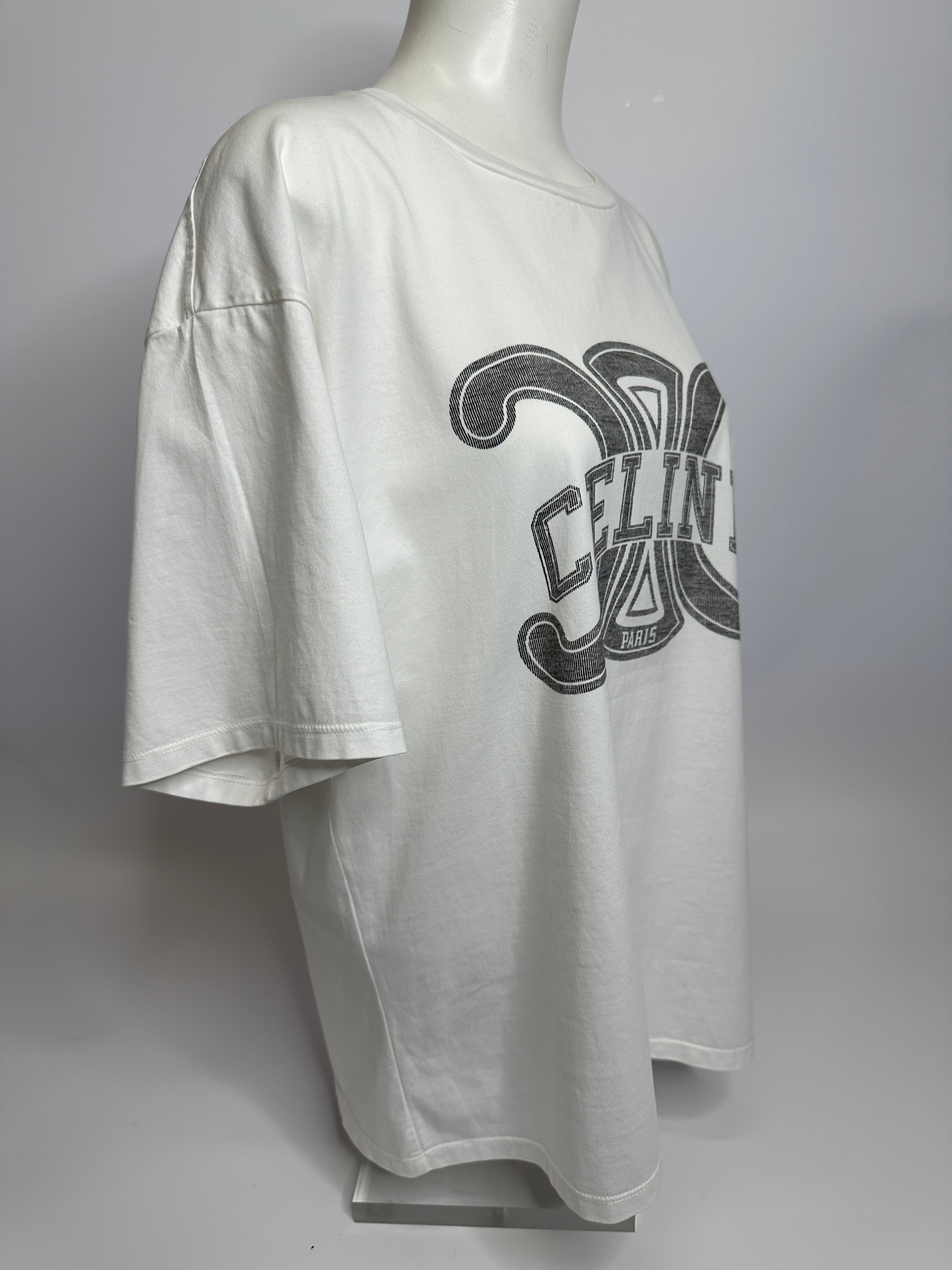 Celine Oversized Triomphe T-Shirt (Size XS )