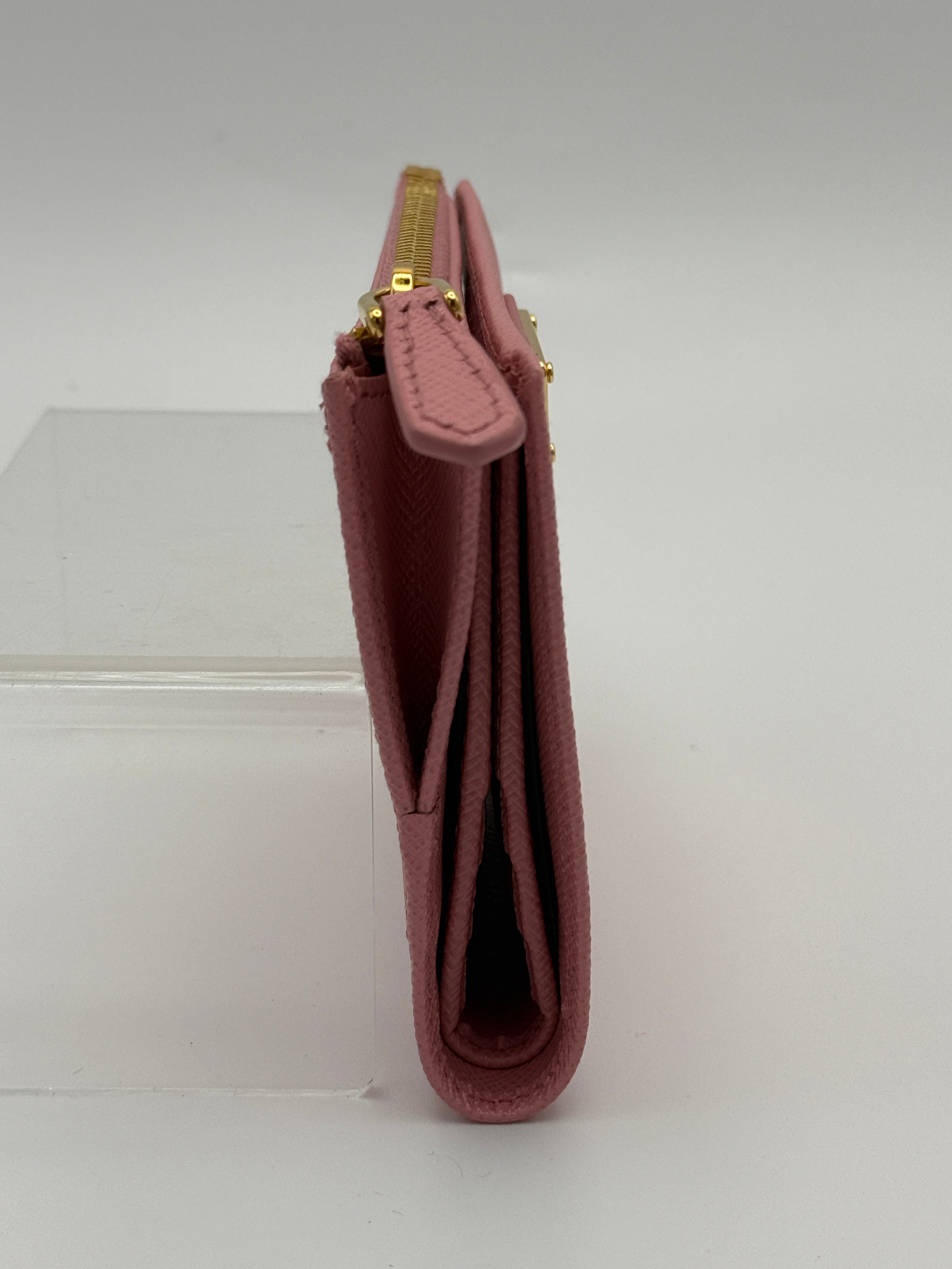 Prada Small Wallet In Pink Saffiano Leather