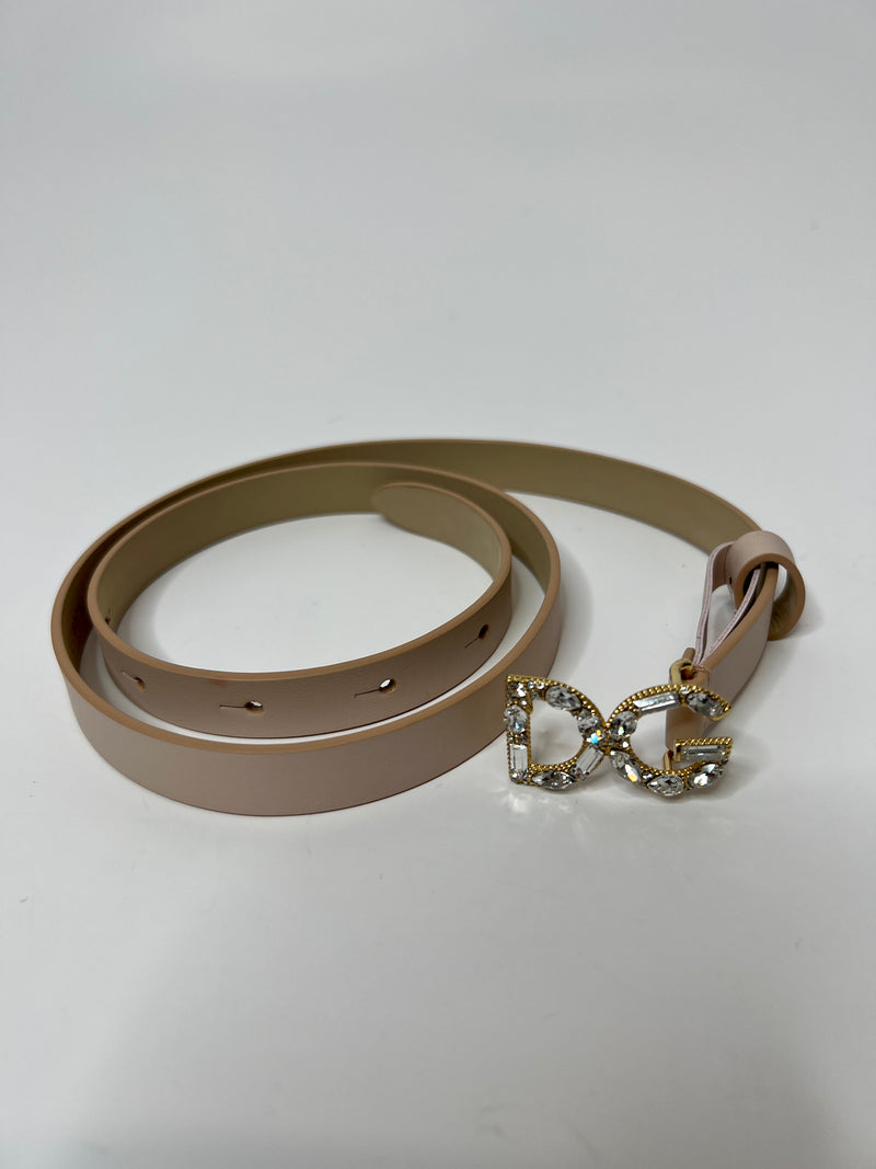 Dolce & Gabbana Crystal Logo Belt
