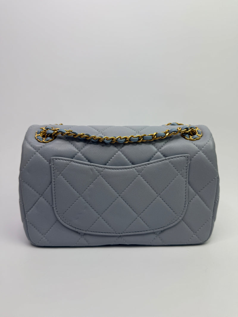 Chanel Seasonal Flap In Gris Clair Lambskin With GHW