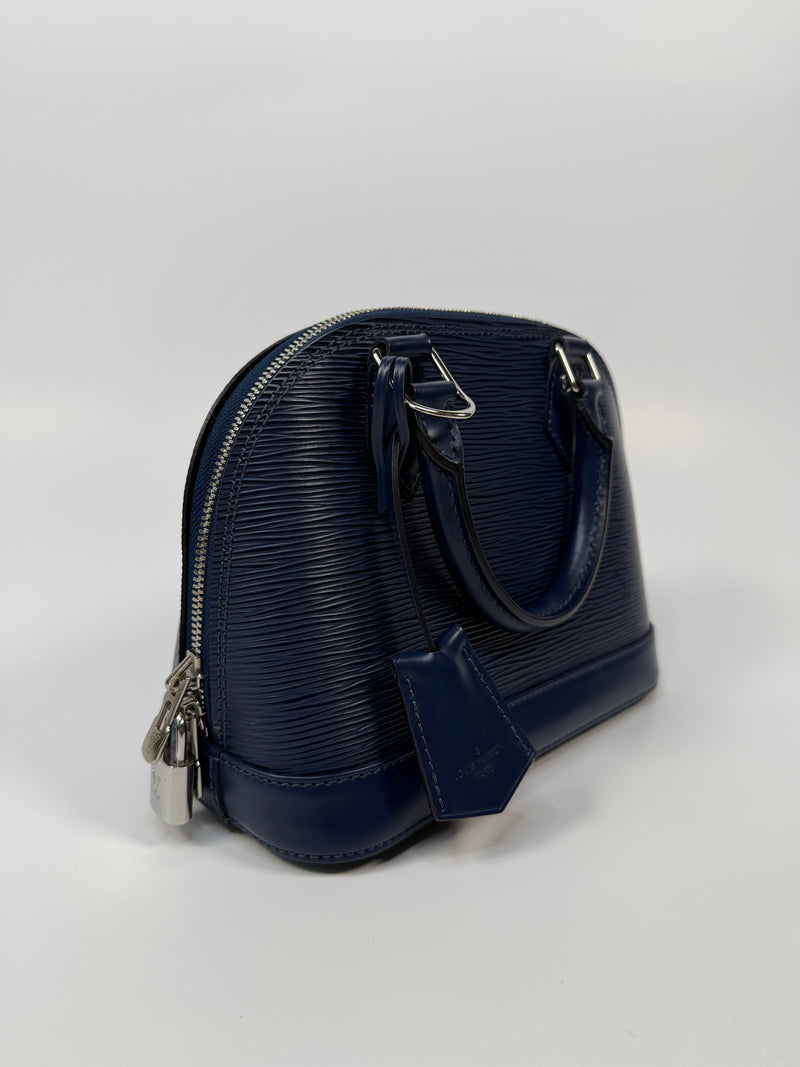 Louis Vuitton Alma BB In Navy Epi Leather