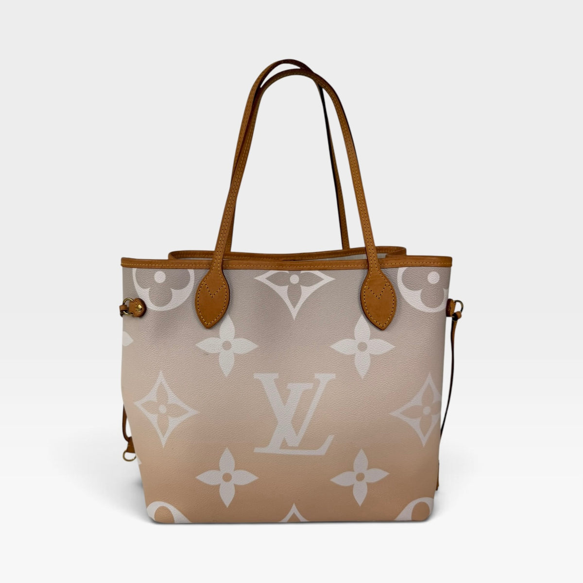 Louis Vuitton Neverfull PM In Beige & Cream Monogram With Gold Hardware. 100% authentic and preloved in excellent condition