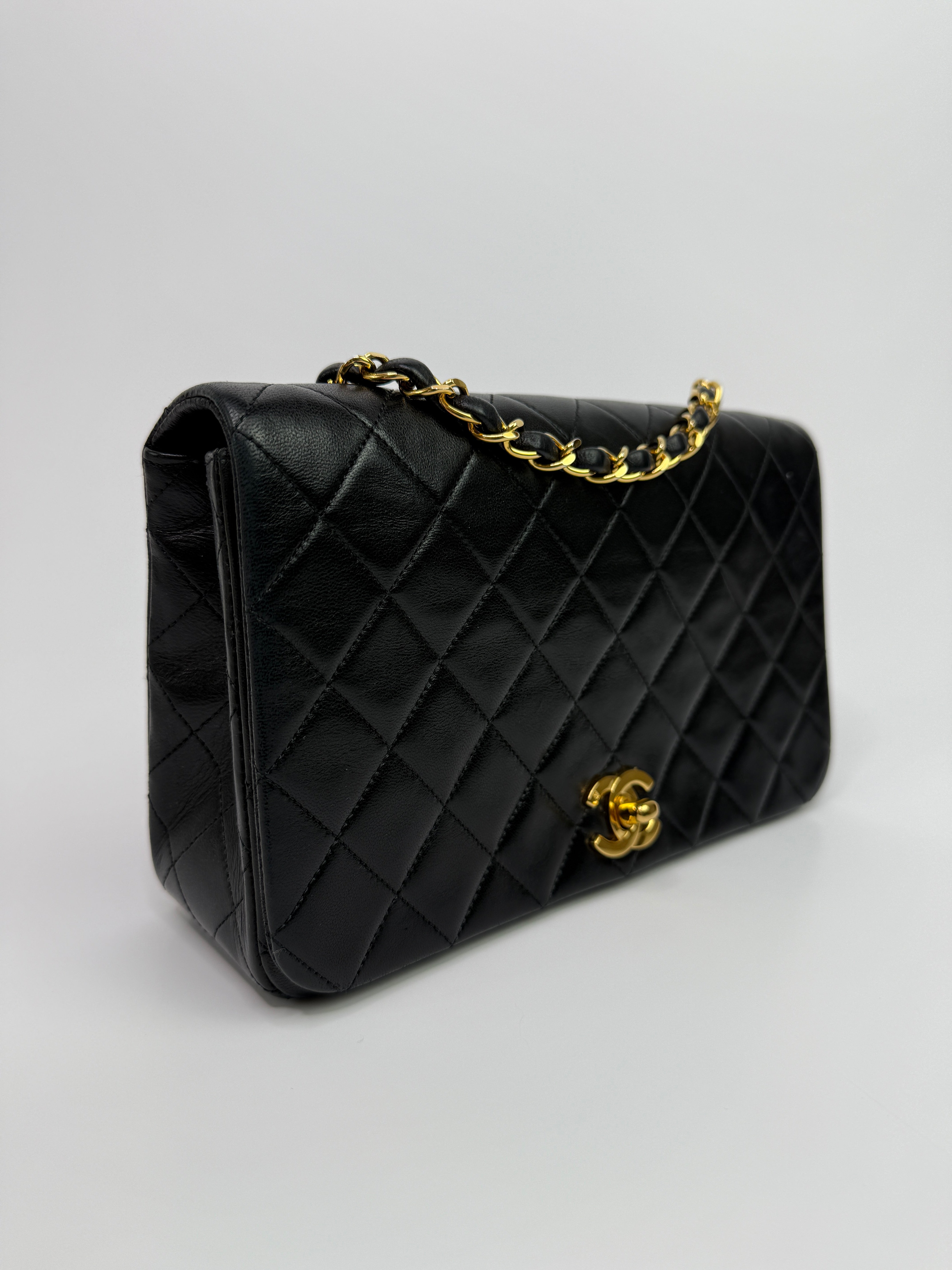 Chanel Vintage Black Lambskin Flap Bag