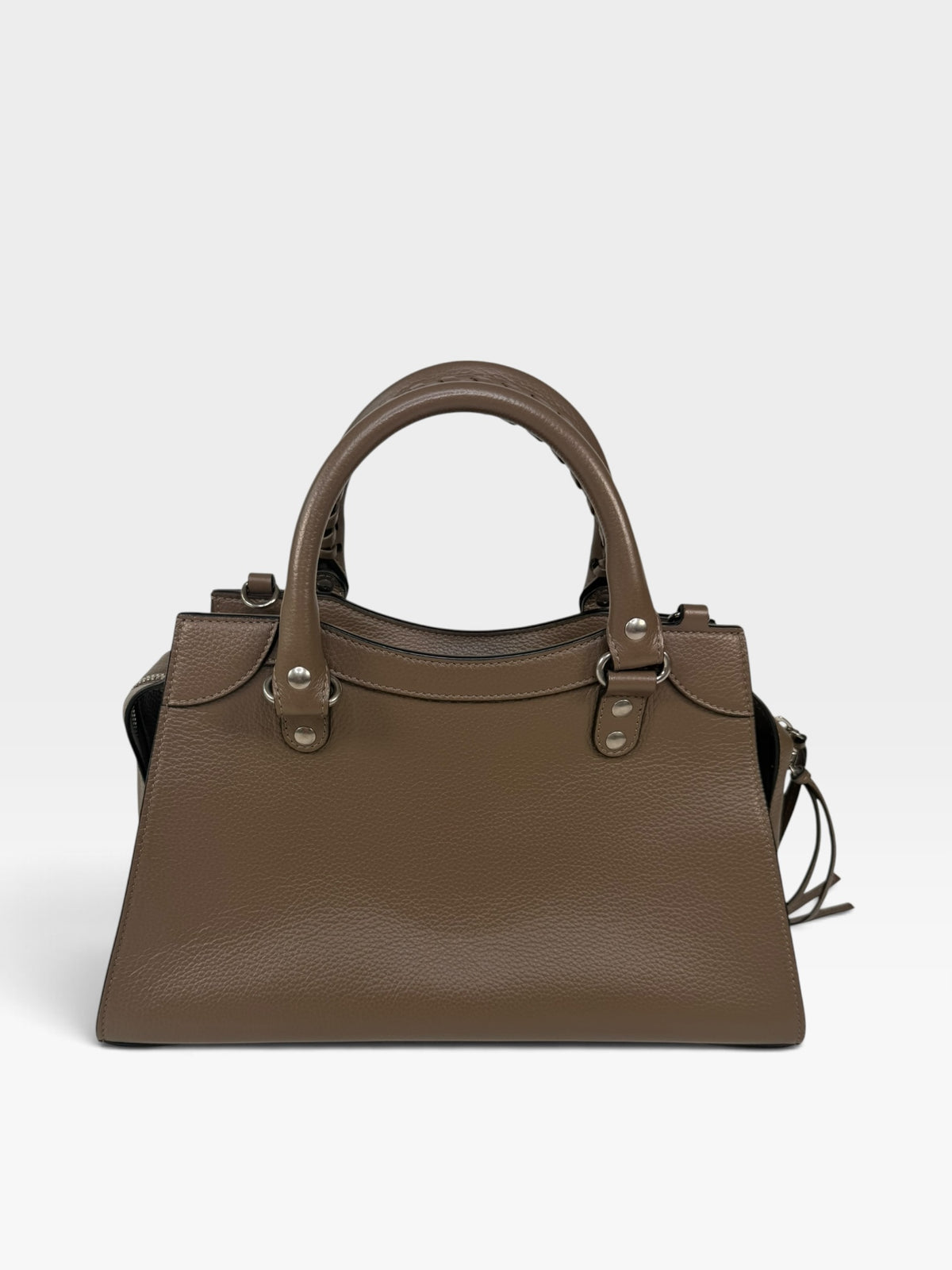 Balenciaga Large Neo Bag In Brown With Silver Hardware. 100% authentic and preloved in excellent condition