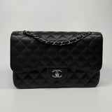 Chanel Black Caviar Leather Jumbo Classic Double Flap SHW