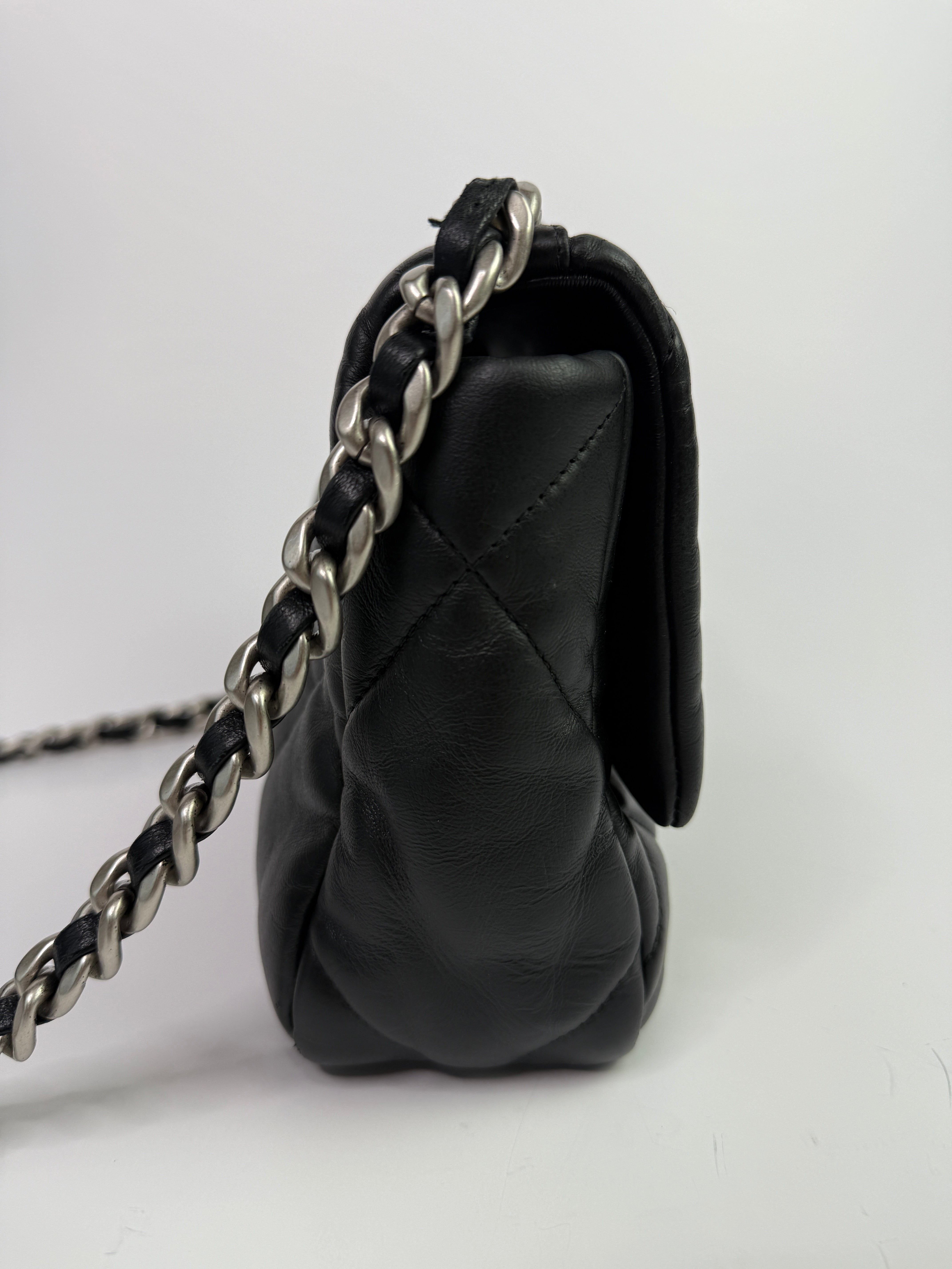 Chanel 19 Small In Black Lambskin Leather
Pre Loved & Authentic 