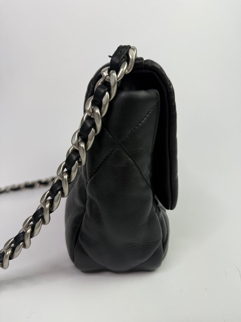 Chanel 19 Small In Black Lambskin Leather