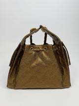 Chanel 25 Small In Metallic Bronze Caviar Leather With GHW
