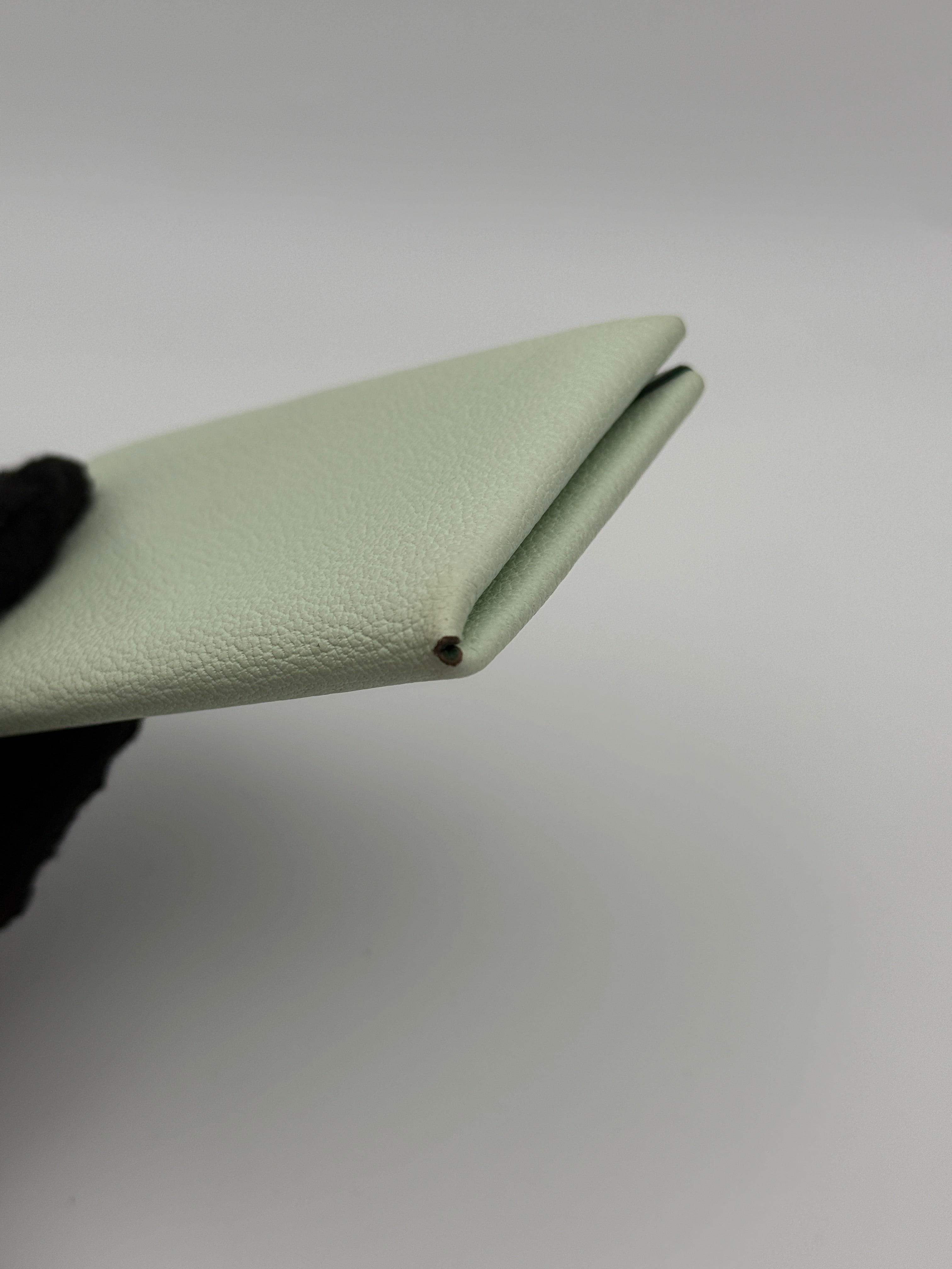 Hermès H Calvi Duo Wallet In Vert Fizz & Green Bamboo