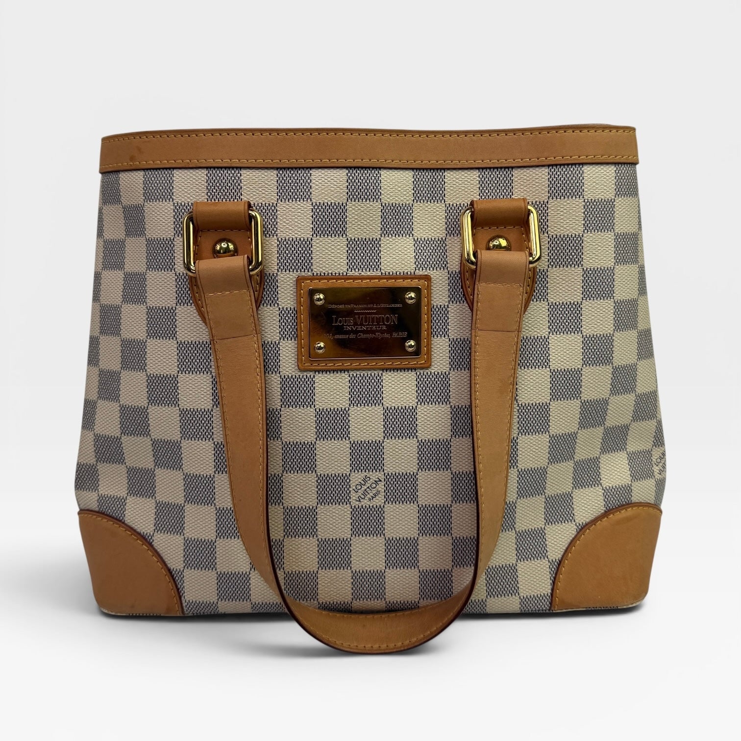 Louis Vuitton Damier Azur Hampstead MM Tote Bag
