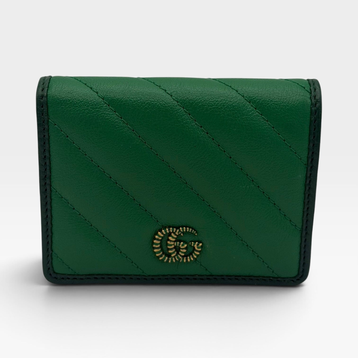 Gucci GG Embossed Wallet In Grey Leather With Gold Hardware. Authentic and preloved in excellent condition. Insured next day delivery. Verified by Luxe Cheshire.